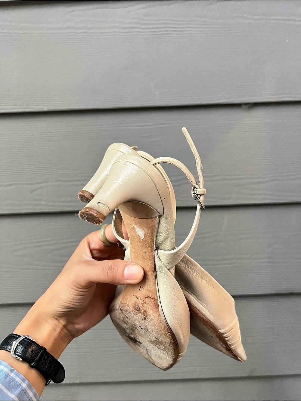 Jil Sander Pointed-Toe Ruched Slingbacks - Picture 9 of 10